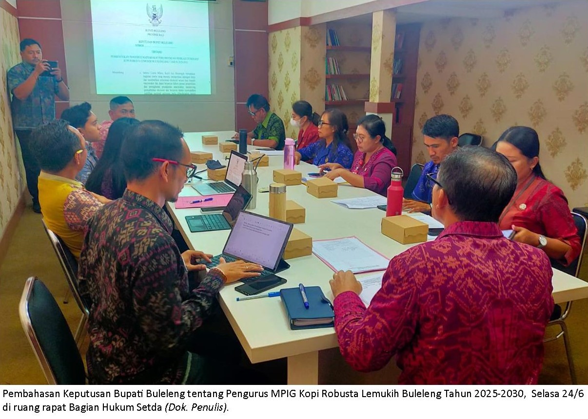 Bagian Hukum Setda Buleleng Bahas Pengurus MPIG Kopi Robusta Lemukih
