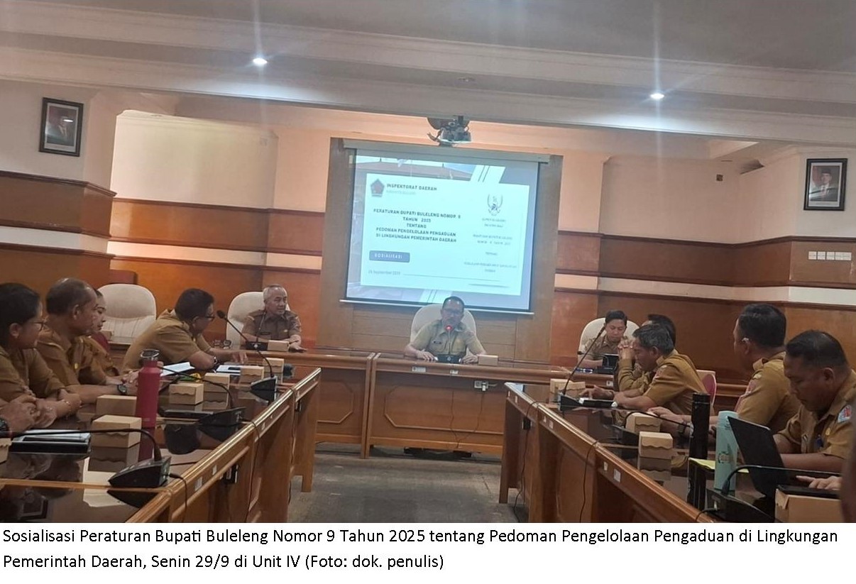 Pimpinan Perangkat Daerah Wajib Paham Peran dan Tanggung Jawab Dalam Pengelolaan Pengaduan Masyarakat