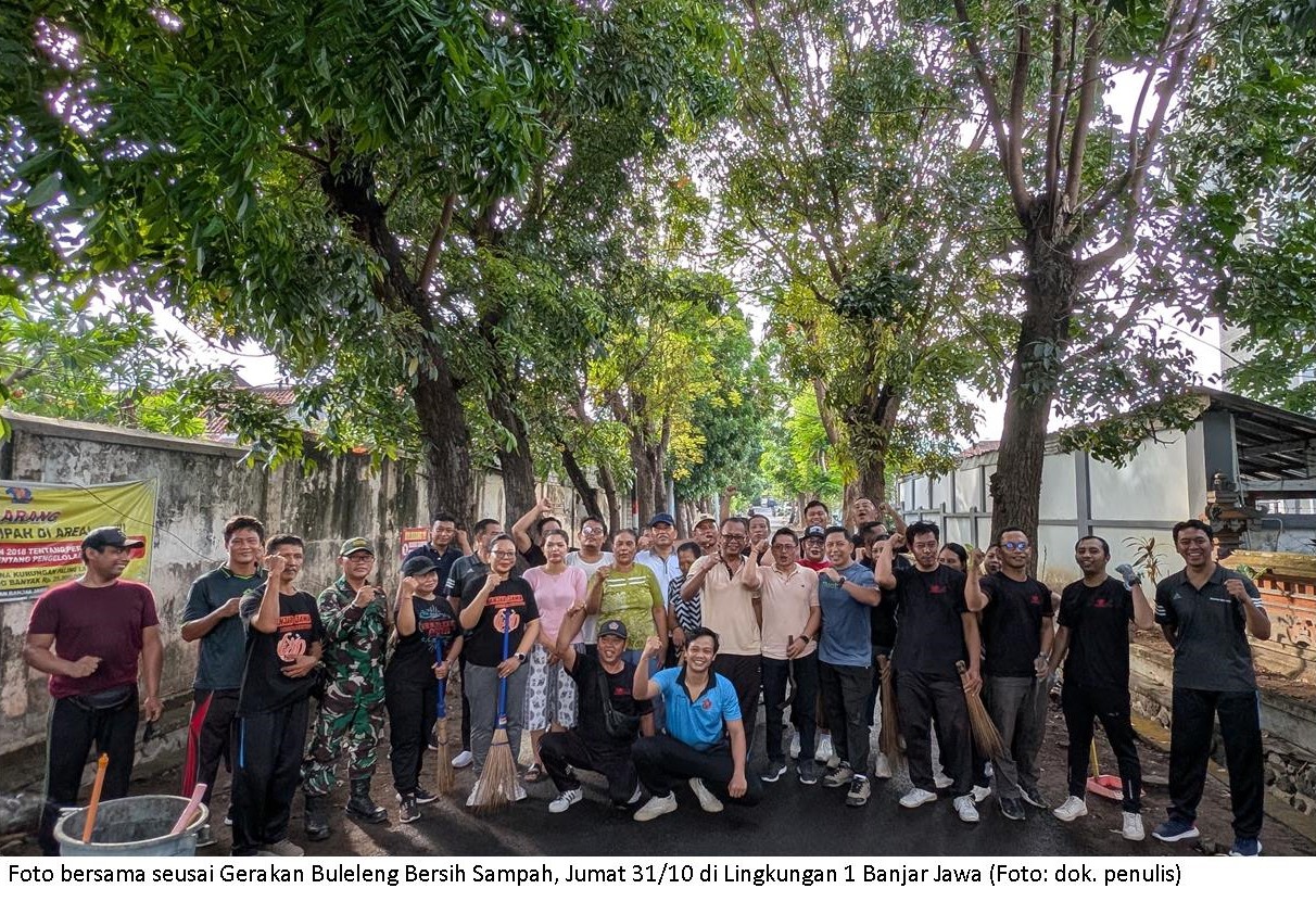 Semangat Gotong Royong Warnai Gerakan Buleleng Bersih Sampah di Lingkungan Banjar Jawa