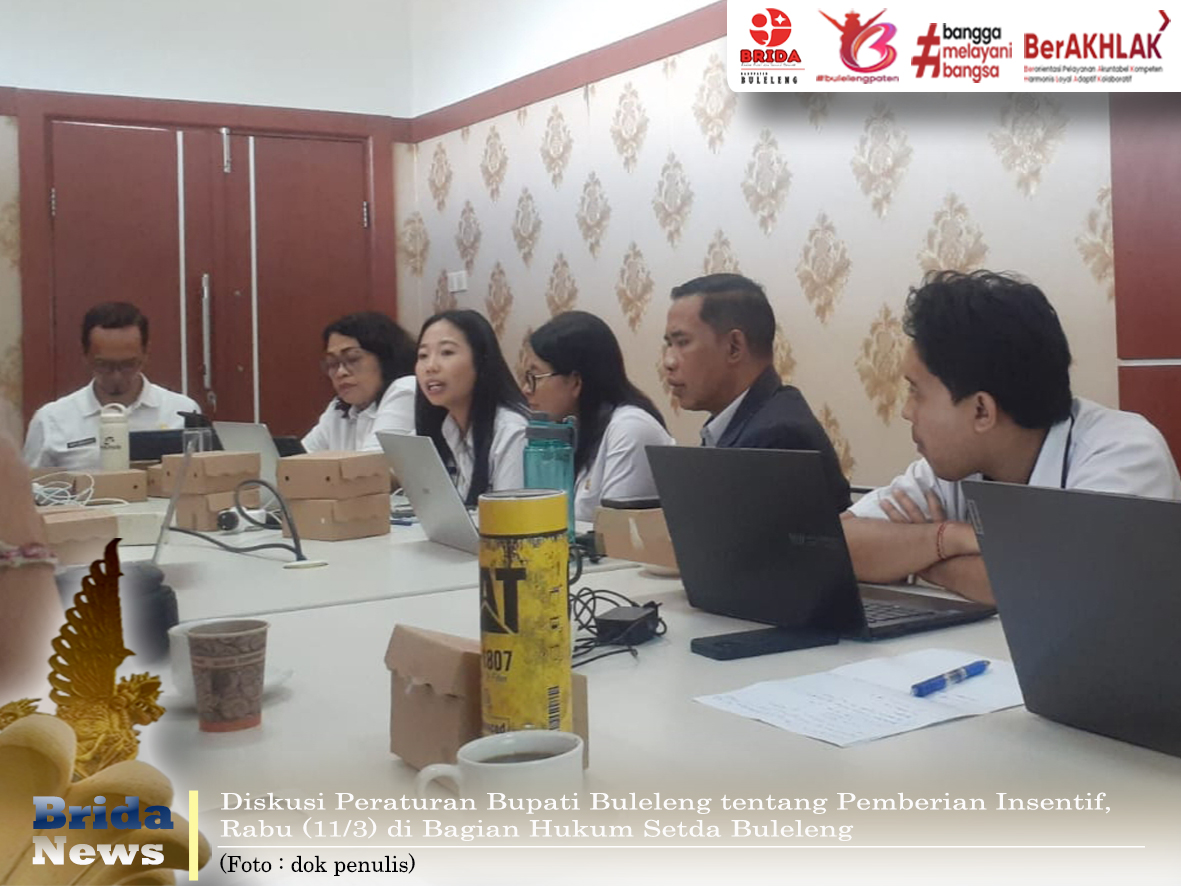 Bagian Hukum Setda Buleleng Diskusikan Rancangan Peraturan Bupati Tentang Pemberian Insentif