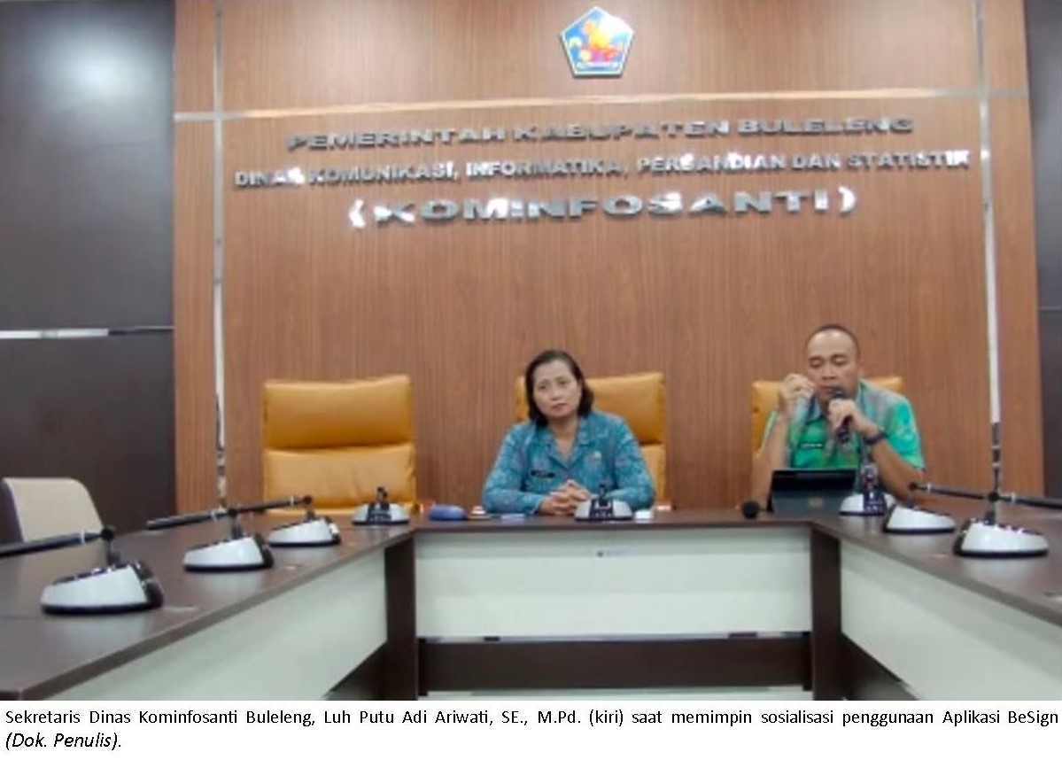 Bad Sector 50 persen Data Hilang, Diskominfosanti Terapkan Aplikasi BeSign