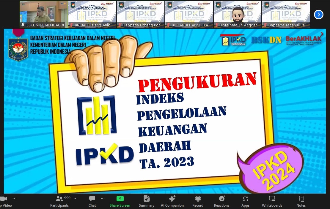 Kick Of Meeting IPKD Tingkatkan Pemahaman Pengelolaan Keuangan Daerah