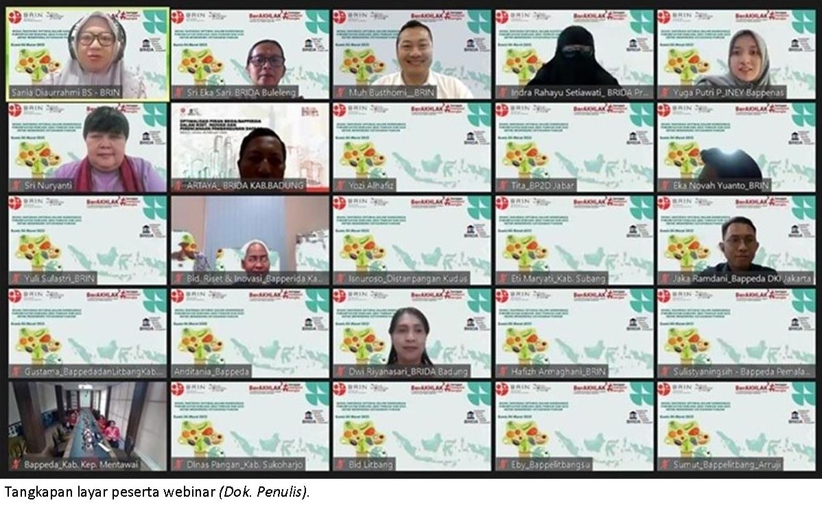 Brida Bapperida Optimal Dalam Pemanfaatan Rencana Aksi Pangan Gizi Untuk Mendukung Ketahanan Pangan Daerah