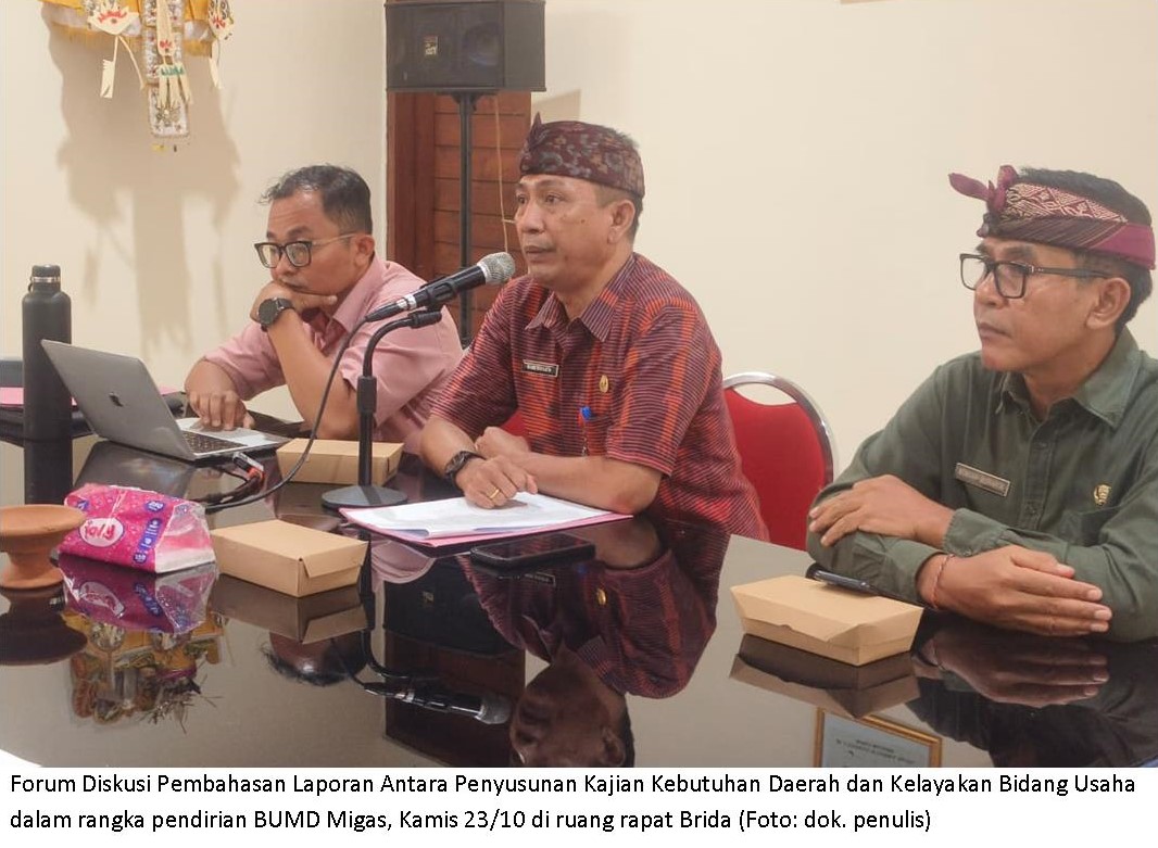 Potensi Minyak dan Gas Tinggi, Brida Buleleng Kaji Rencana Pendirian BUMD Migas