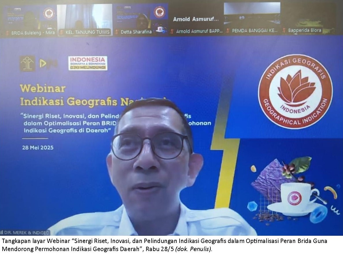 Optimalisasi Peran Brida Dalam Mendorong Permohonan Indikasi Geografis