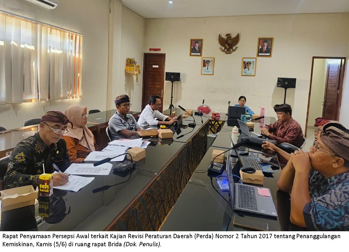 Brida Samakan Persepsi Awal Kajian Revisi Perda Penanggulangan Kemiskinan
