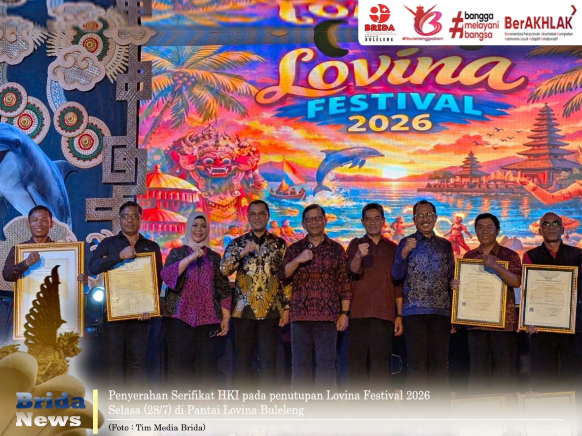 Lovina Festival 2026 Ditutup, Bupati Buleleng Kembali Serahkan Sertifikat HKI