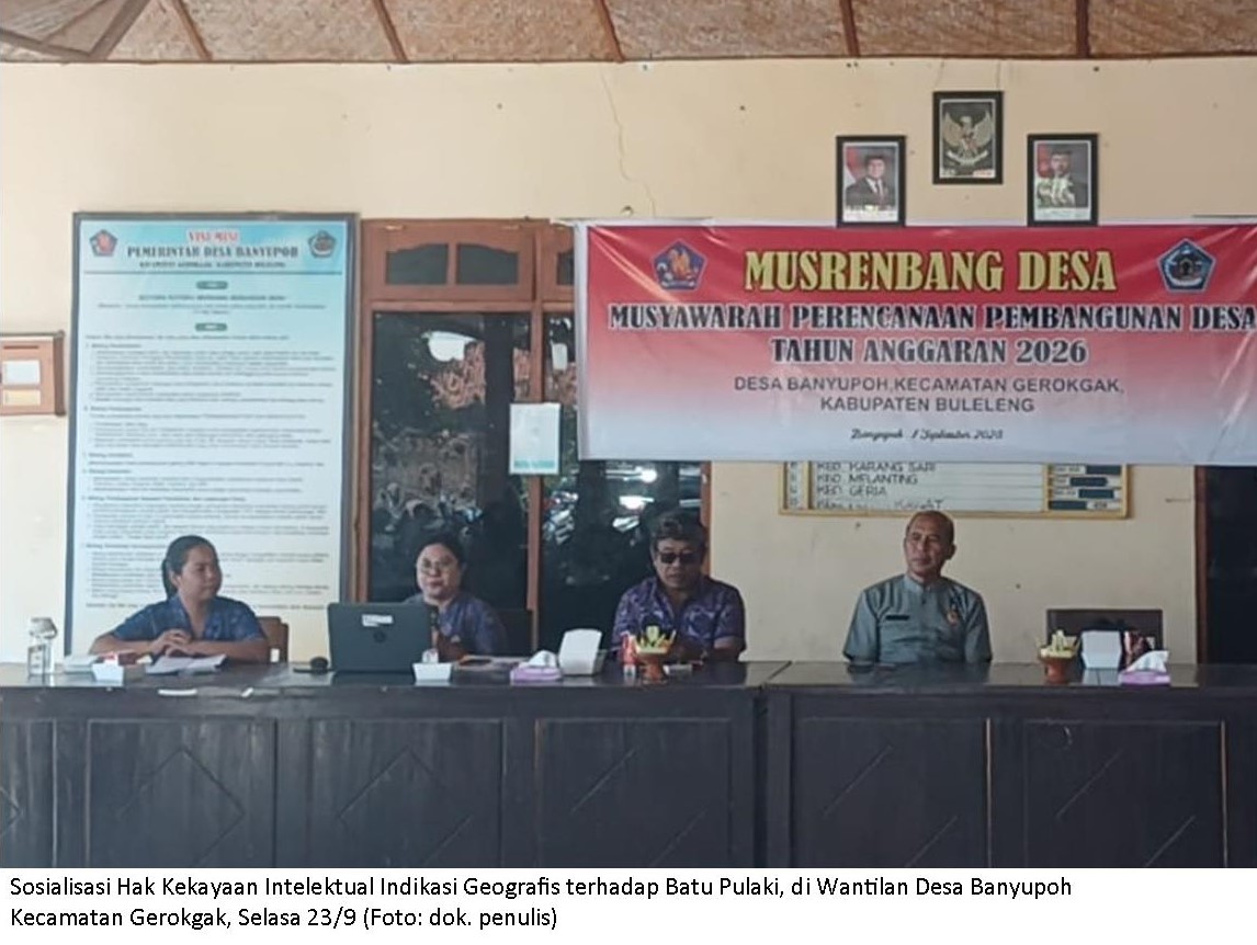 Perlindungan Indikasi Geografis Batu Pulaki Buleleng Segera Diproses