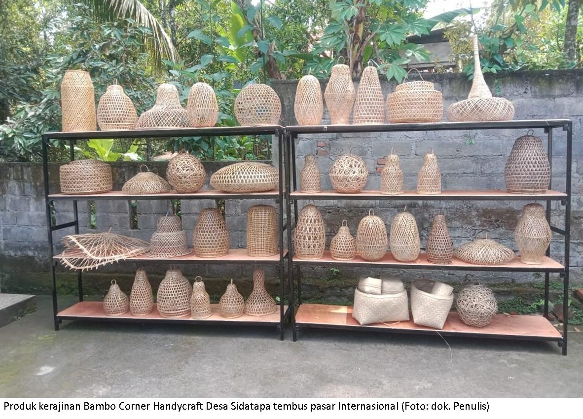 Bambo Corner Handycraft Sidatapa Hasilkan Produk Pasar Internasional