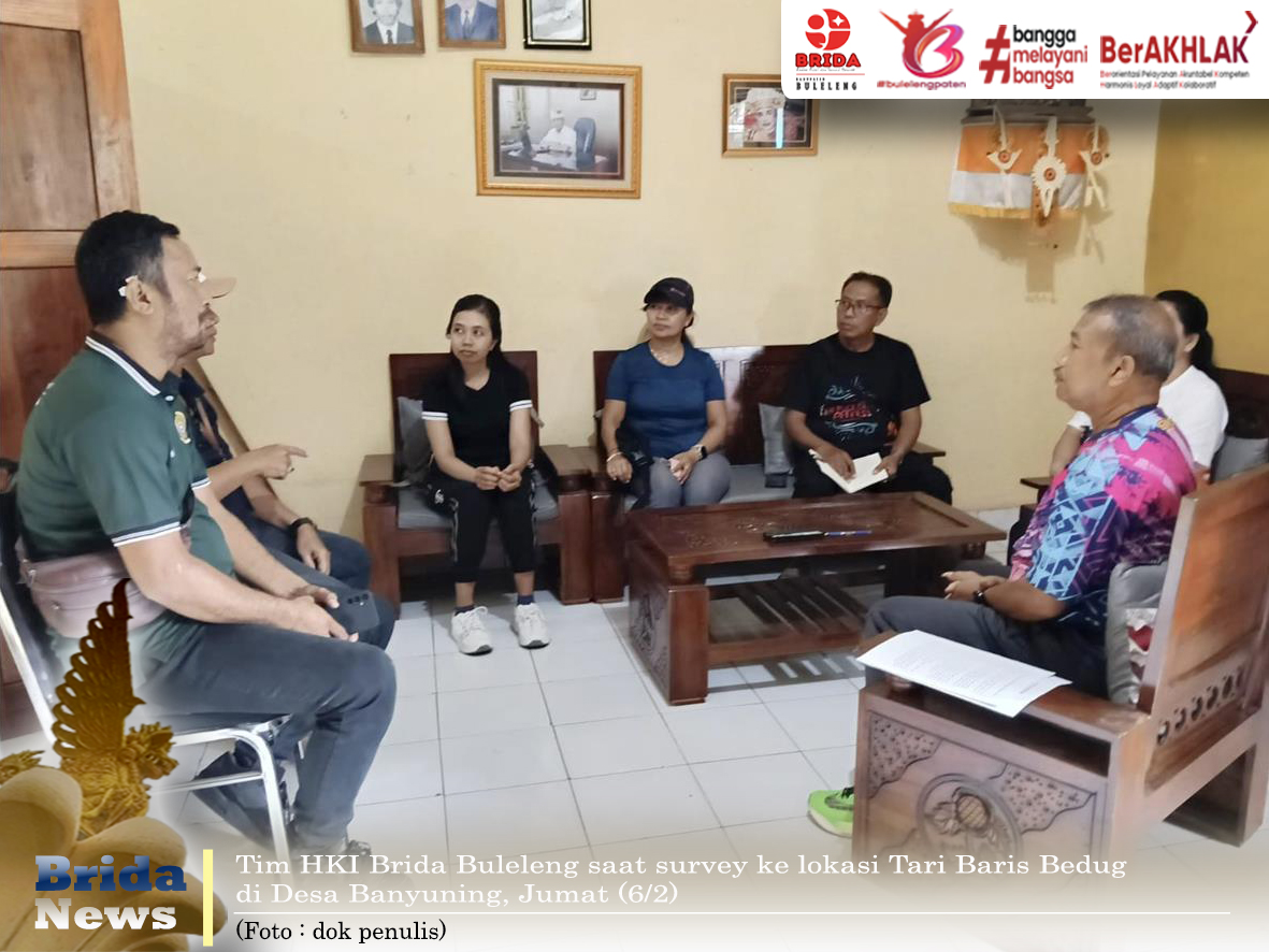Tim HKI Brida Kunjungi Lokasi Tari Baris Bedug di Banyuning