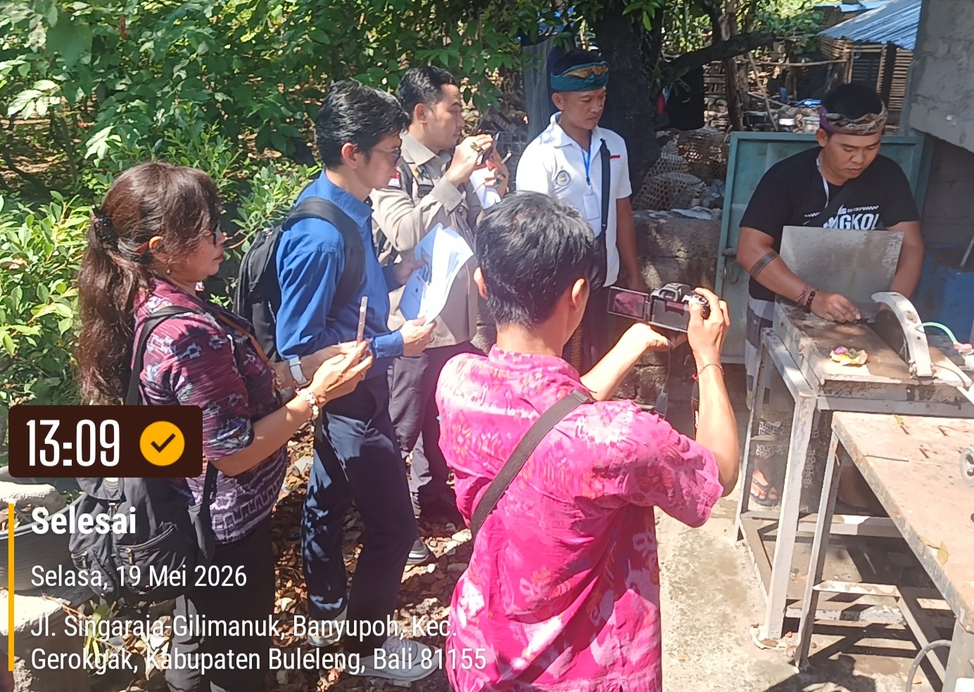 Tim Brida bersama DJKI Kemenkum saat dilokasi pengolahan batu Pulaki di Banyupoh